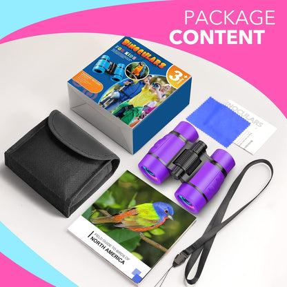 Toys for 3-7 Year Old Boys: LET'S GO! Binoculars for Kids with Bird Watching Manual Easter Birthday Gifts for 4 5 6 7 8 Year Old Boy Girls Outdoor Toy for Kid Ages 5-7 Toddler Camping Telescope