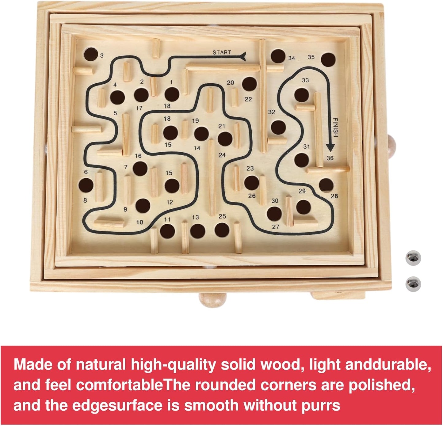 GOTHINK Wooden Balancing Pendulum Game, 42PCS Montessori Balancing Toys for Kids and Adults, Interactive Educational Toy for Children's Gift, Perfect for Parties & Travel
