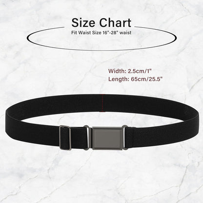 AWAYTR 3 PCS Kids Adjustable Magnetic Belts - Easy to Use Magnetic Buckle Belt for Boys and Girls