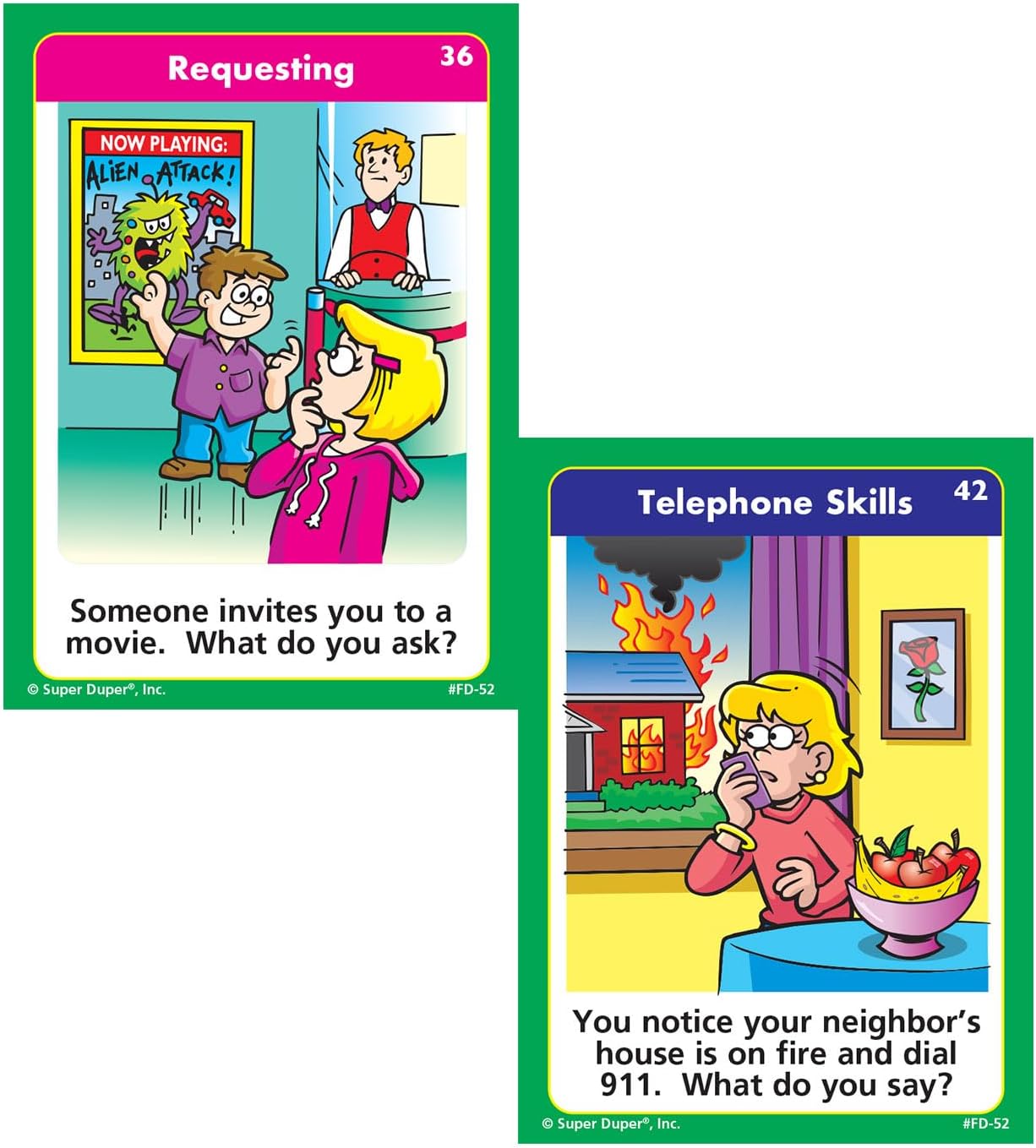 Super Duper Publications | Practicing Pragmatics Fun Deck | Conversation and Social Skills Flash Cards | Educational Learning Materials for Children