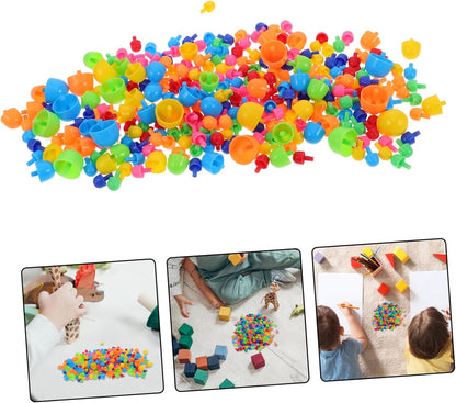 VANZACK 592Pcs Mushroom Nails Educational for Creative DIY Peg Puzzle Board Develops Fine Motor Skills and Cognitive Abilities for Preschool Learning Activities