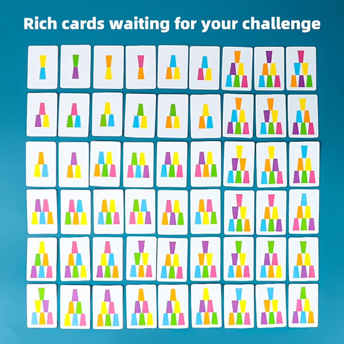 Quick Cups Games for Kids Intellectual Flying Stack Cups,Stacking Cups Games Parent-Child Interactive Game with 24 Picture Cards, 30 Cups