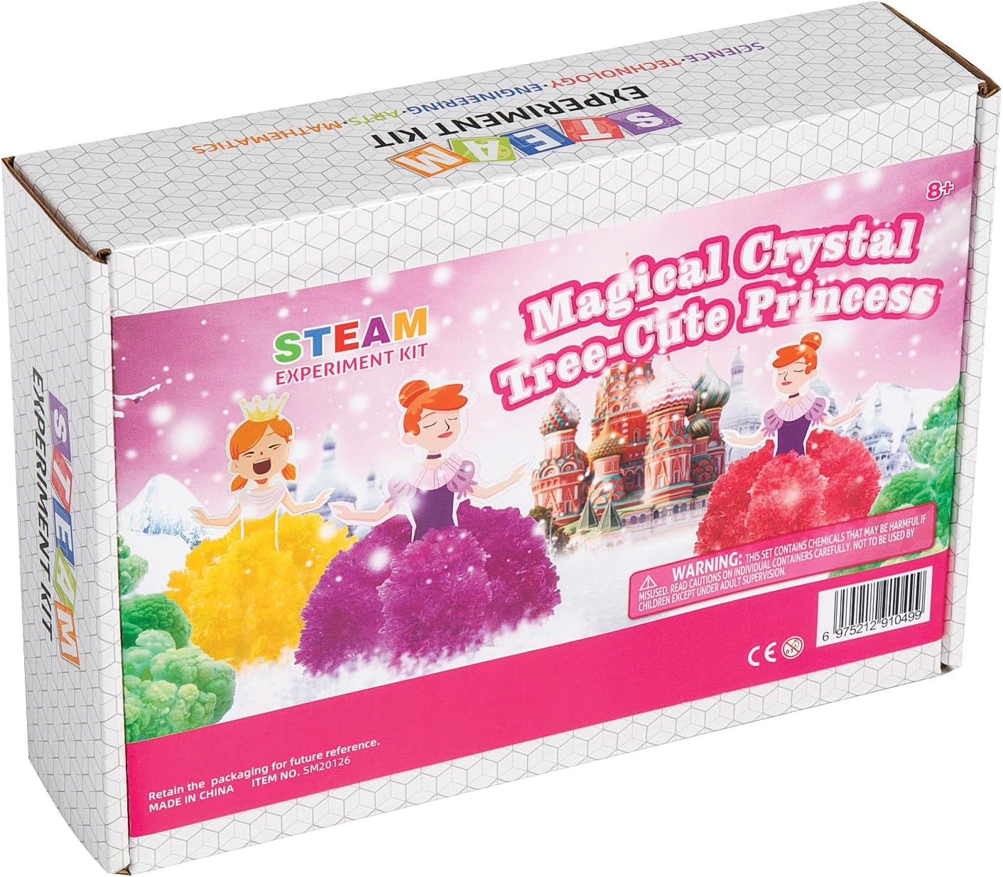 Fun Express 11 3/4" x 10 1/4" STEAM Crystal Princess Crystal Growing Kit - 3 Pieces