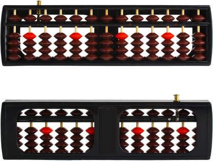 Larcele Bead Arithmetic Counting Abacus with Reset Button,13 Column SP-02 (Black 2)