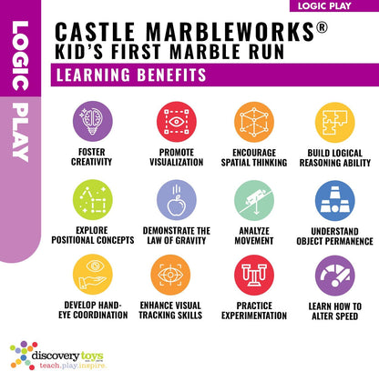 Discovery Toys Castle MARBLEWORKS® Marble Run | Kid-Powered Learning | STEM Educational Building Block Toy Learning & Childhood Development 2 Years Old and Up