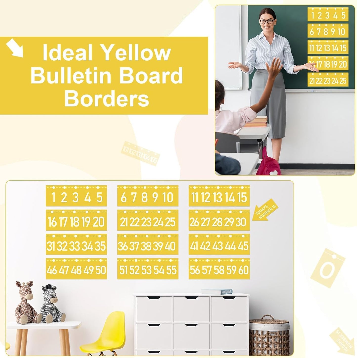 Number Line for Classroom Wall (-20 to +120) Boho Heart Shape Number Bulletin Board for Students Math Learning Boho Bulletin Border Decor Numbers Boarder Strips for Home School