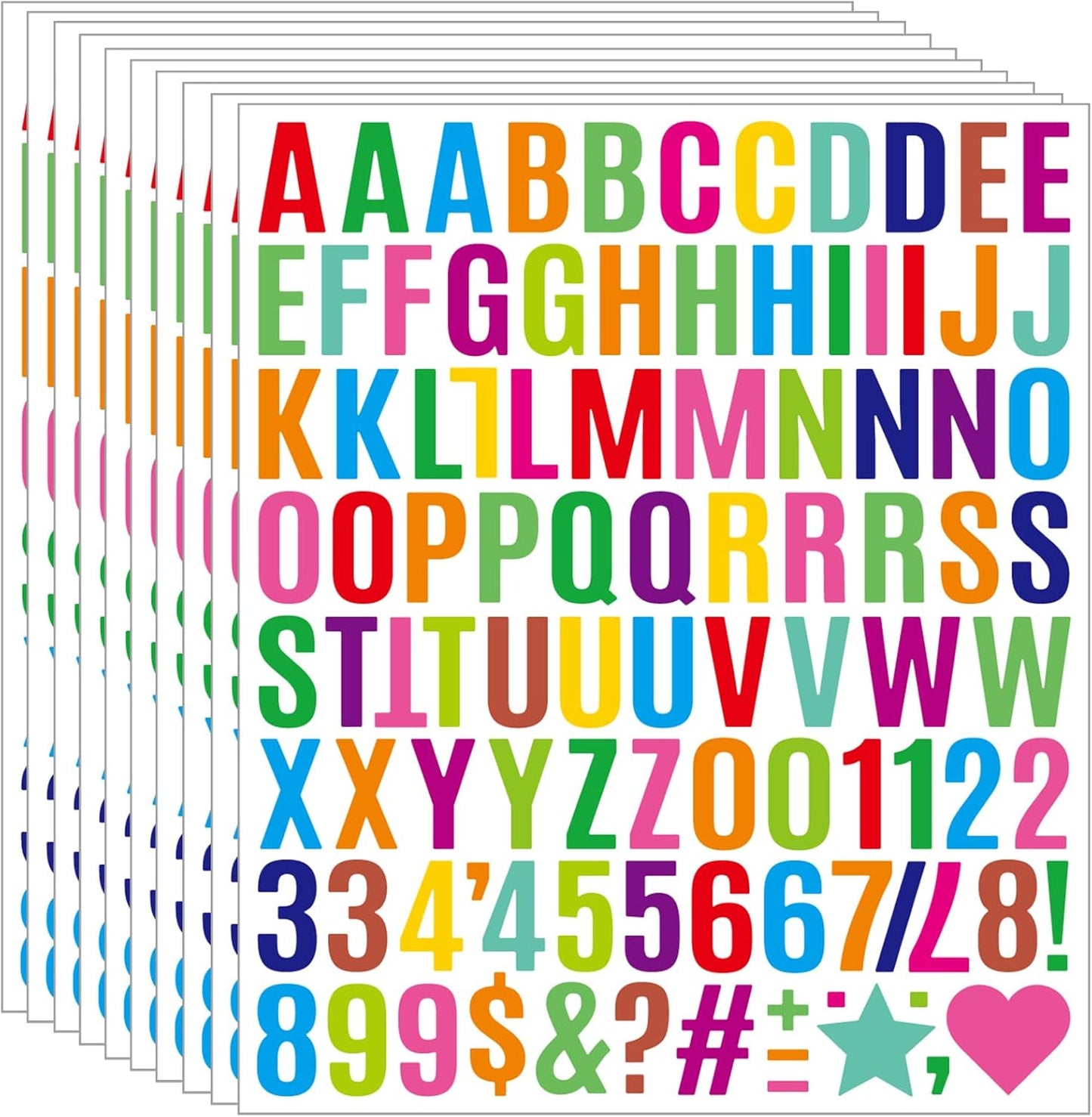 480 Pcs Waterproof 3" Vinyl Alphabet & Number Stickers - Self-Adhesive for Mailboxes, Windows, Doors, Signs, Vehicles & More, Black