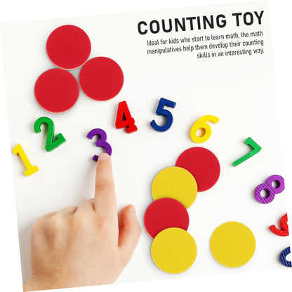 YARNOW 5sets Discs Manipulatives Round Early Childhood Education Materials Counting Blocks Counters for Chips Educational Counting Chips Math Counters Number Eva 100pcs*5