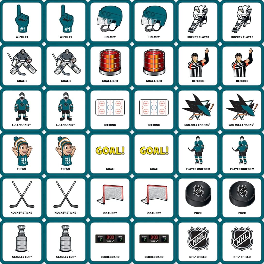 MasterPieces NHL Chicago Blackhawks Matching Game, For Ages 3+ - Fun Family Entertainment for Kids and Adults - Educational, Engaging, and Perfect for Game Night, Interactive Classroom Activities