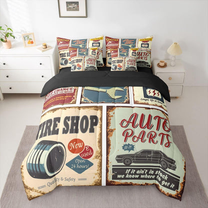 Erosebridal Chemistry Comforter Set with Sheets Full Size Periodic Table of Elements Bed in A Bag 7 Piece Science Chemistry Lovers Bedding Set for Kids Boys Children Bedroom Modern Black Bed Sets