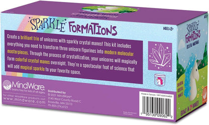 MindWare Crystal Growing Kit Unicorns – STEM Science Experiment for Kids, Grow Sparkling Crystals on Unicorn Figurines, Ages 8 and Up