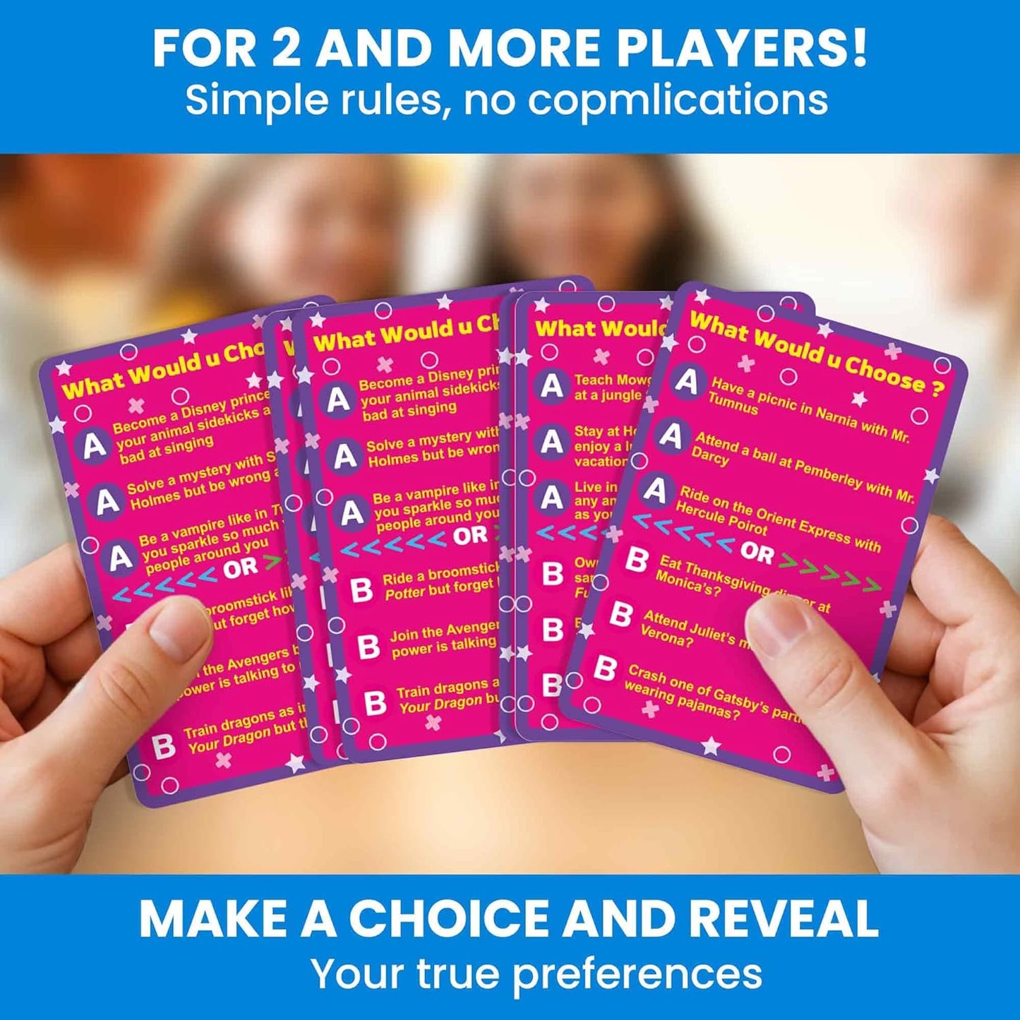QUOKKA Board Games for Kids 8-12 – Family Games for Kids and Adults – What Would You Choose – 500+ Questions – Original Edition – Fun Card Game for Family Night