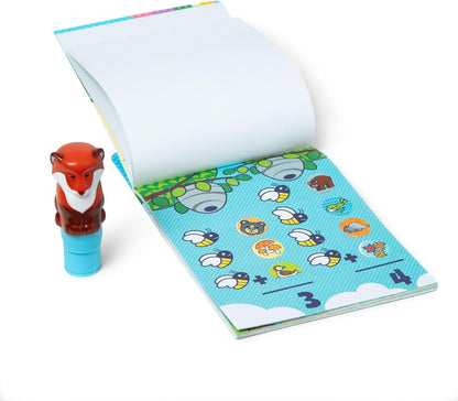 Melissa & Doug Sticker Wow!™ 24-Page Activity Pad and Sticker Stamper, 300 Stickers, Arts and Crafts Fidget Toy Collectible Character – Sea Turtle - for Kids Ages 3+ - FSC Certified
