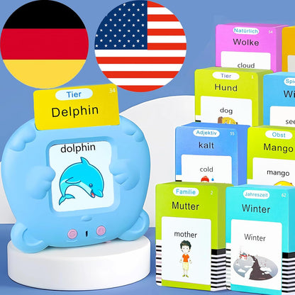 Bilingual English Flash Cards - Korean Talking Flash Cards, 510 Sight Words 31 Themes, Pocket Speech for Toddlers 3-12, Autism Sensory Toys, Preschool Learning Activity (Korean, Pink)