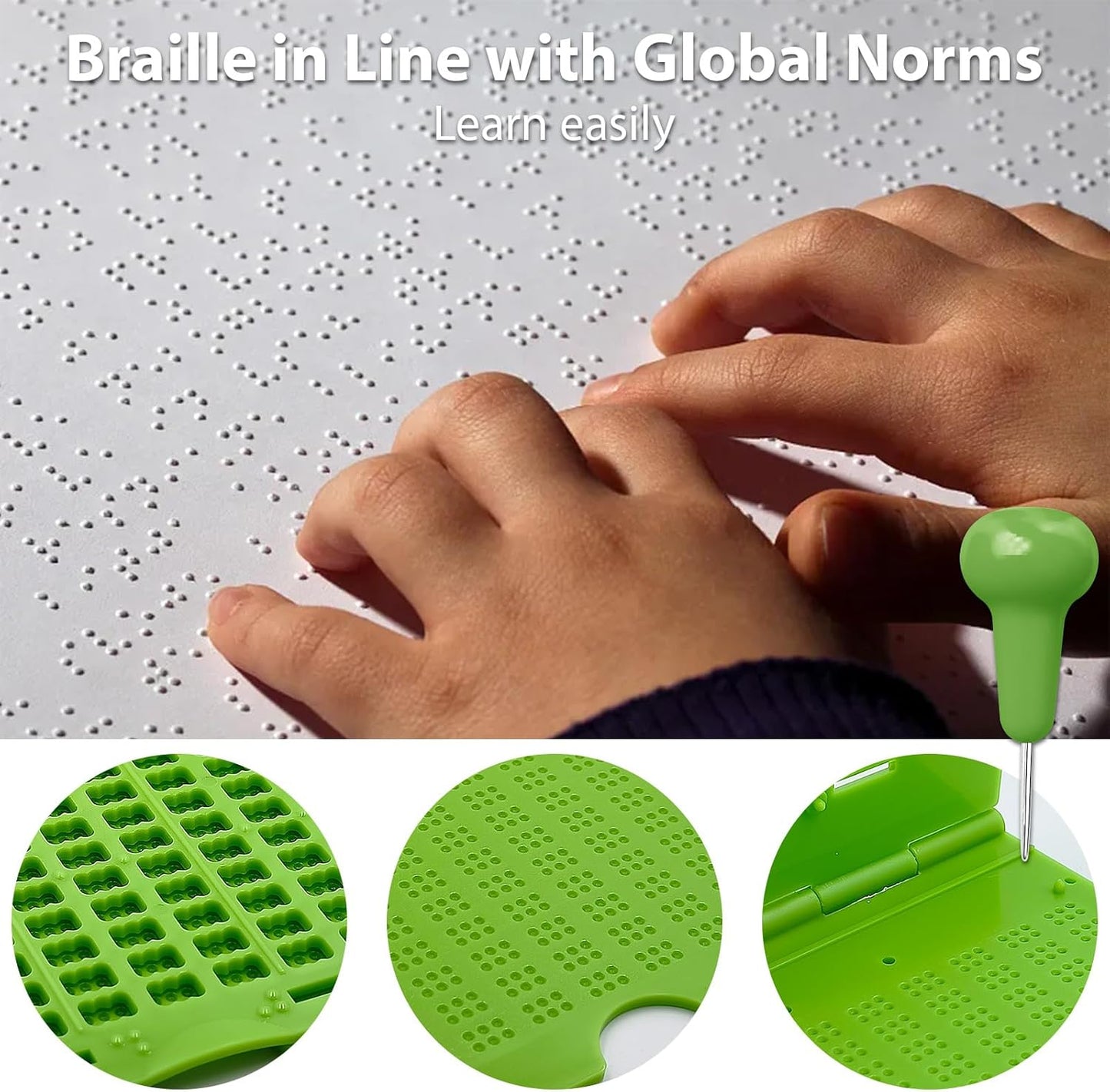 The Blind Abacus - Professional 15-Row Braille Learning Tool with Tactile Signs, ABS Material - Ideal for Math Concept Learning (14+ Years Old and Above to use)