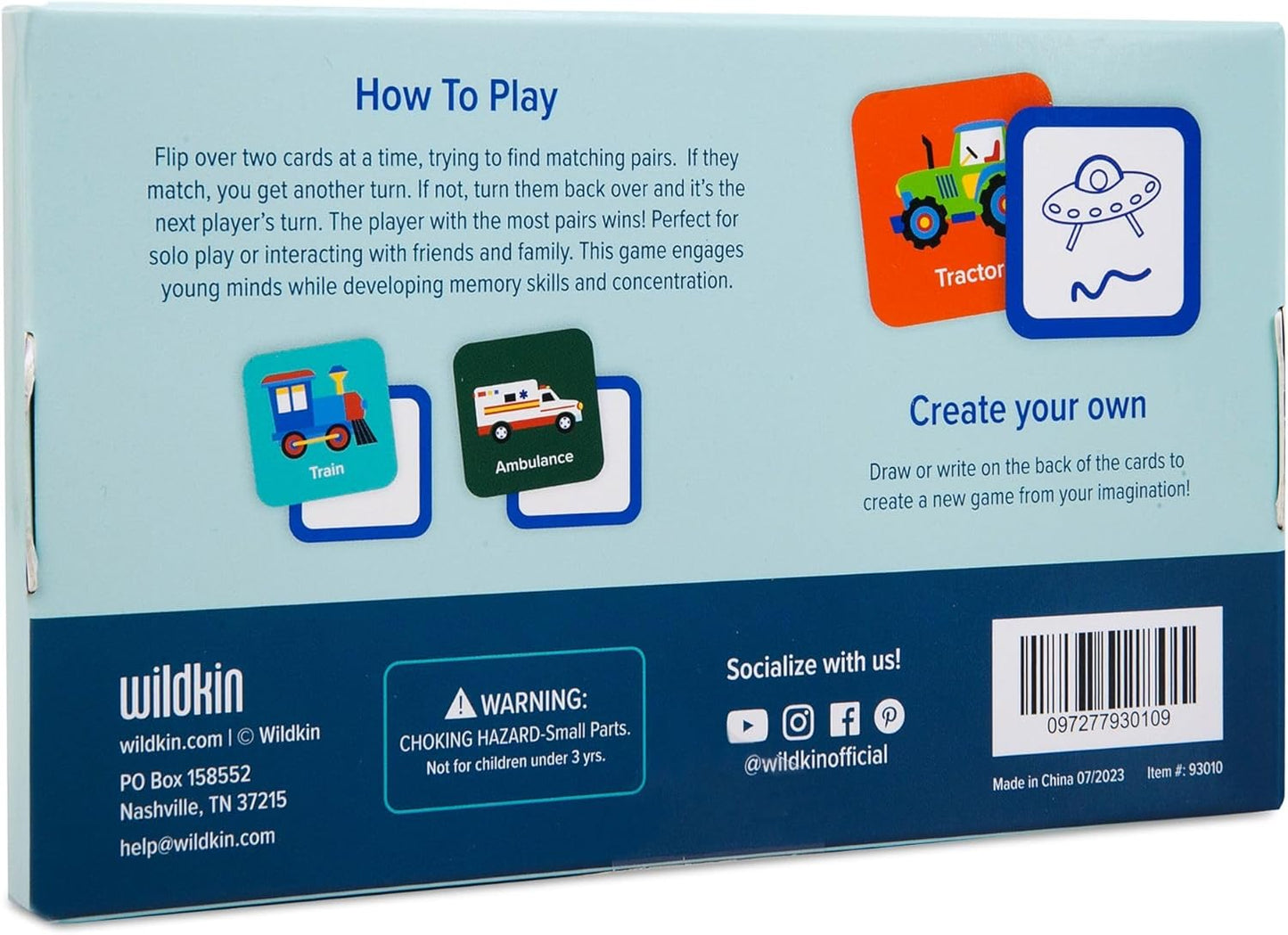 Wildkin Memory Matching Game – 18 Educational Pairs for Toddlers & Preschool - Enchanted