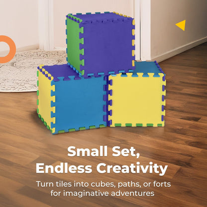 MioTetto Baby Play Mat, Soft Foam Floor Tiles for Kids. Adjustable Interlocking Foam Tiles, Fits with 50x50 Playpen Baby mat for Crawling & Development, Safe & Non-Toxic Playmat for Babies 6-12 Months