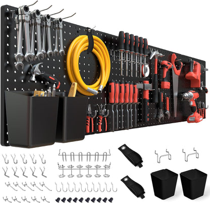 FZK Peg Board with Hooks, Plastic Pegboard Kit with 4 White Pegboards and Accessories, Peg Board Wall Organizer for Office and Craft Room