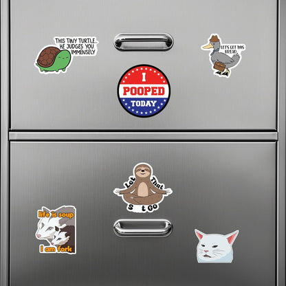 Debinolo 16 PCS Funny Fridge Magnets for Adults, and Words for Refridgerator Cabinet Door Dishwasher Filing Cabinets Tool Box Home/Office Decorations (16, Funny)