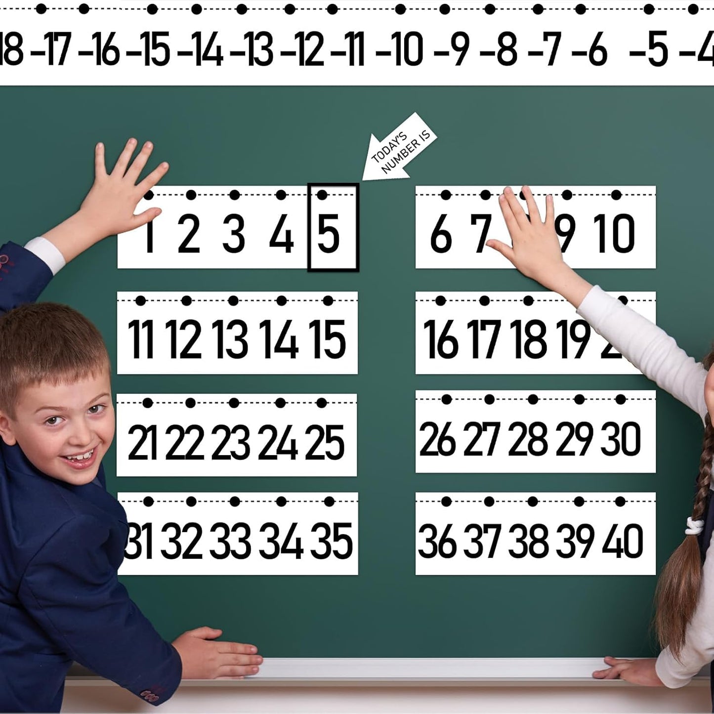Number Line for Classroom Wall (-20 to +120) Boho Heart Shape Number Bulletin Board for Students Math Learning Boho Bulletin Border Decor Numbers Boarder Strips for Home School
