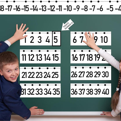 Number Line for Classroom Wall (-20 to +120) Boho Heart Shape Number Bulletin Board for Students Math Learning Boho Bulletin Border Decor Numbers Boarder Strips for Home School