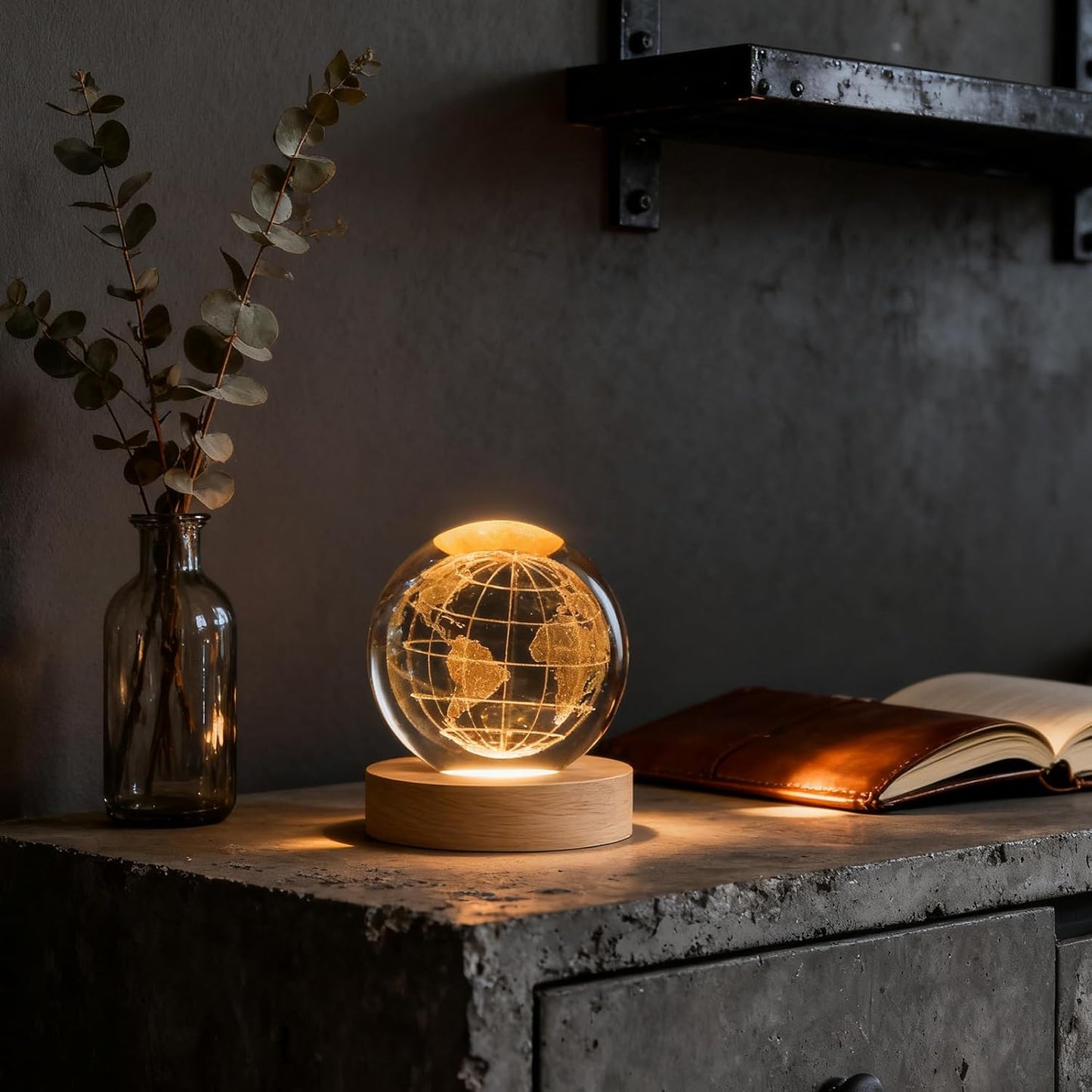 3D Solar System Crystal Ball, 2.4in Universe Gifts Decorative Quartz Glass Ball, Space Laser Engraved Model Astronomy Decor, Physics Display Sculpture Home Decor Crafts for Friends Mom Women Boys