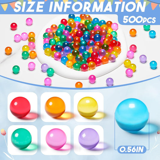Zhanmai 500 Pieces Color Mixing Glass Marbles 0.56 Inch Cat Eyes Marbles Bulk Solid Glass Colorful Round DIY Craft for Kids Slingshot Home Decoration Chinese Checkers Game (Bright) (Classic)