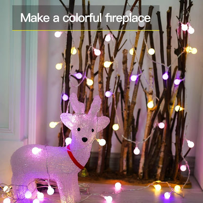 suddus String Lights for Bedroom, 66ft 200 Led Connectable Globe String Lights Indoor, Hanging Fairy Lights Plug in with Remote for Kids Room Dorm Classroom Outdoor Christmas Tree Decor, Warm White