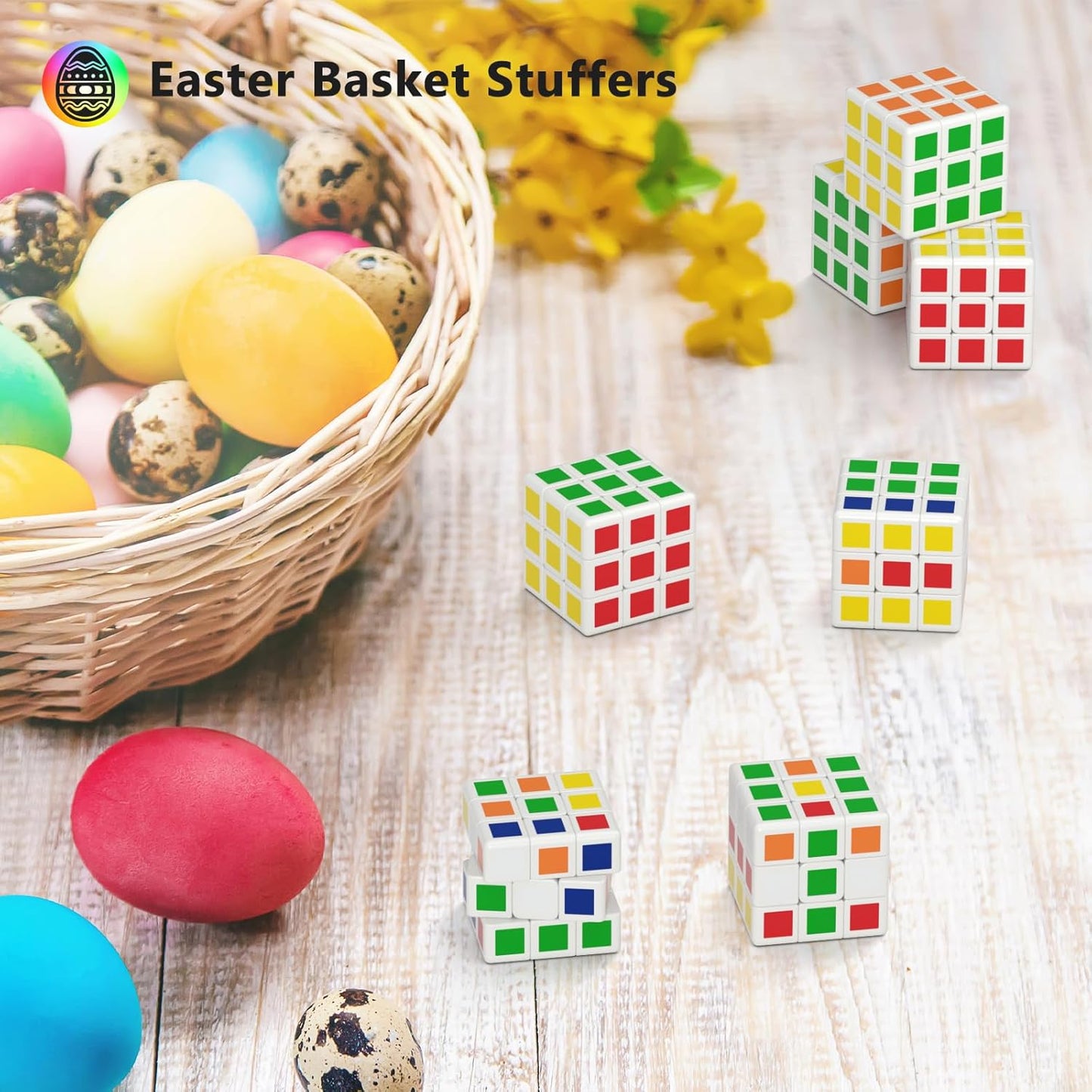 Vdealen 24 Pack Mini Cube Puzzle Party Favors for Kids, 1.18in 3x3 Magic Cube School Rewards & Classroom Prize for Students, Birthday Party Favors Easter Christmas Stocking Stuffers Gifts for Kids
