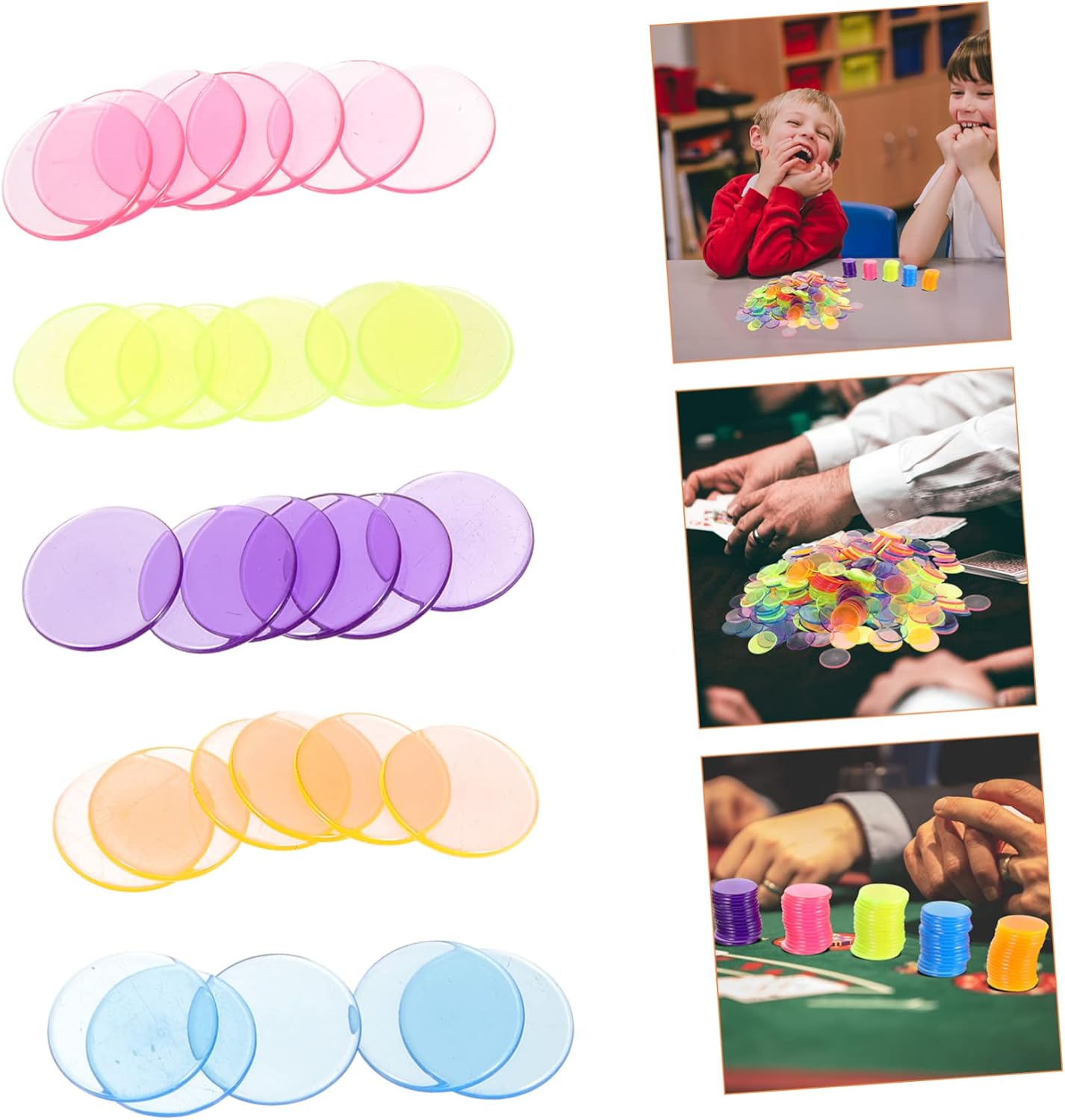 300pcs Bingo Counting Chips Markers for Gaming Parties Educational Activities Lightweight Convenient Bingo Game Props for Family Fun