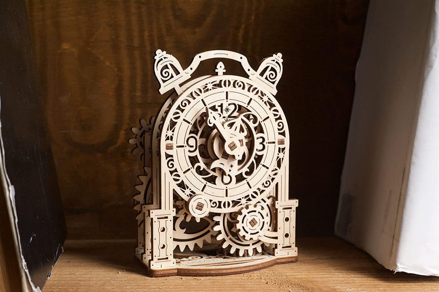 UGEARS Old Clock Tower 3D Wooden Puzzles for Adults - Wooden Model Kits for Adults Clock Kit for Do It Yourself Wood Building Kit for Adult Mechanical Puzzle Brain Teaser, Hobby Set