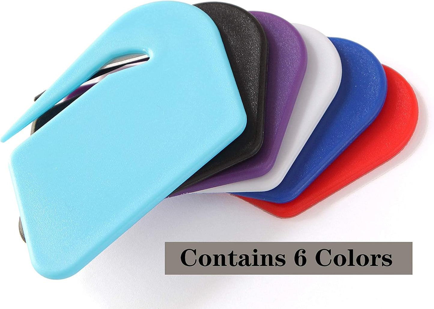 Magnetic Letter Openers Envelope,3 Pack,Envelope Opener Slitter,Mail Openers Blade with Magnet,Letter Opener for Women,Men,Office,Envelope Cutter (Black,White,Lake blue)