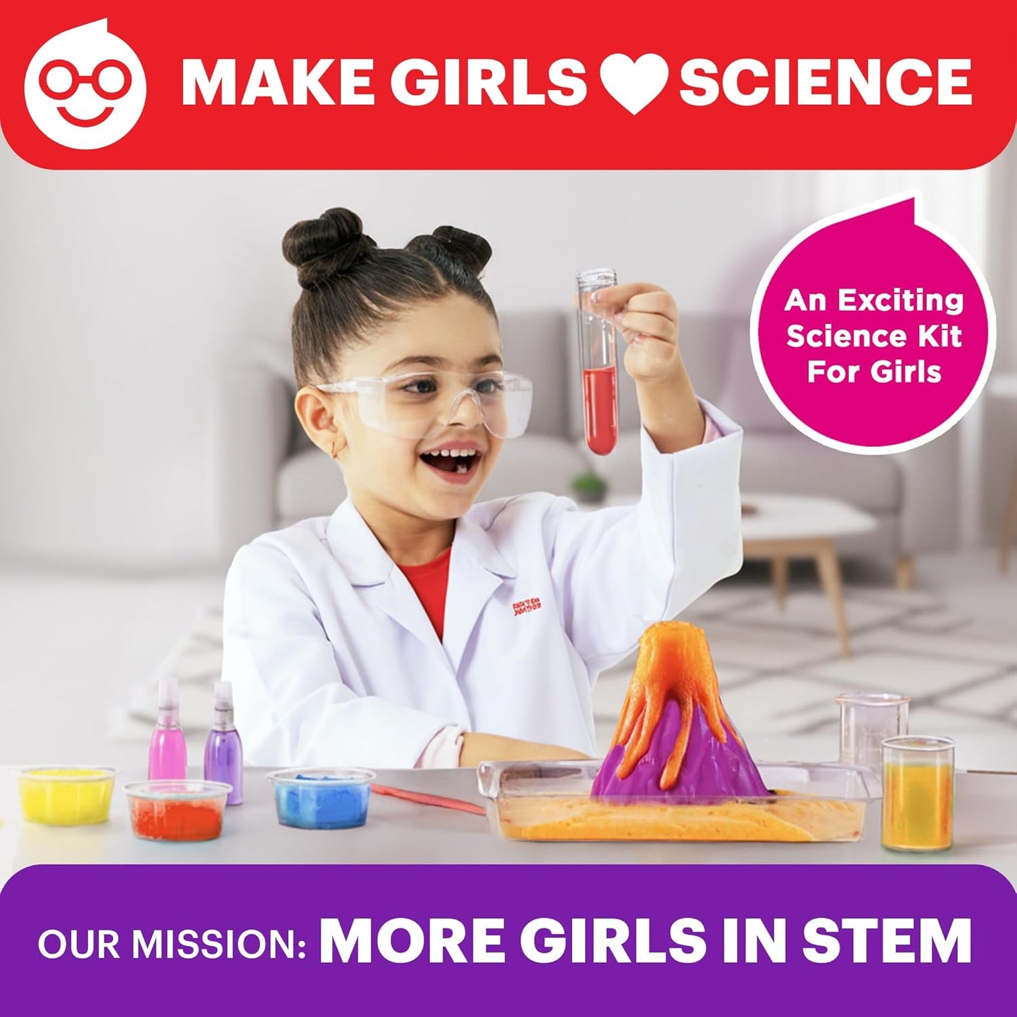 Doctor Jupiter Preschool Science Kit for Kids Ages 3-5 | Toddler Learning Activities, Birthday Gift Ideas for 3-4-5 Year Old Girls | Learning & Educational Toy STEM Kit with 100+ Experiments