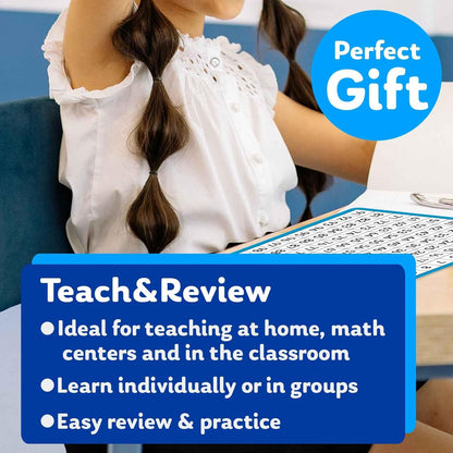 12 Pcs Dry Erase Math Hundreds Chart, Double Sided Number Cards 1-100 Number Chart, Teacher Classroom Must Haves Writable and Erasable Numbers 1-100 Chart Board Card Home Classroom Supplies