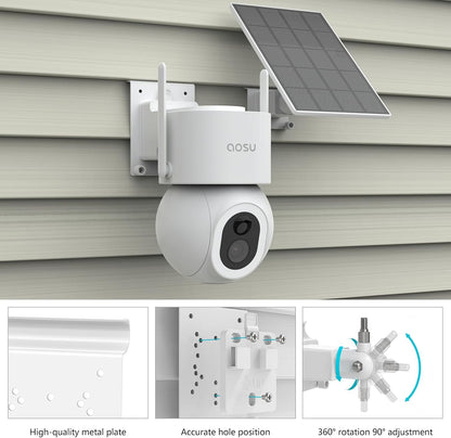 Vinyl Siding Mount for AOSU SolarCam D1 SE/Lite/Max,eufy Solocam S340/E30,Reolink Argus PT 3MP/4MP/5MP/2K/4K/8MP,ANSQUE Security Cameras (GU01/SA01), Cinnado B6 Security Camera Kit (White)