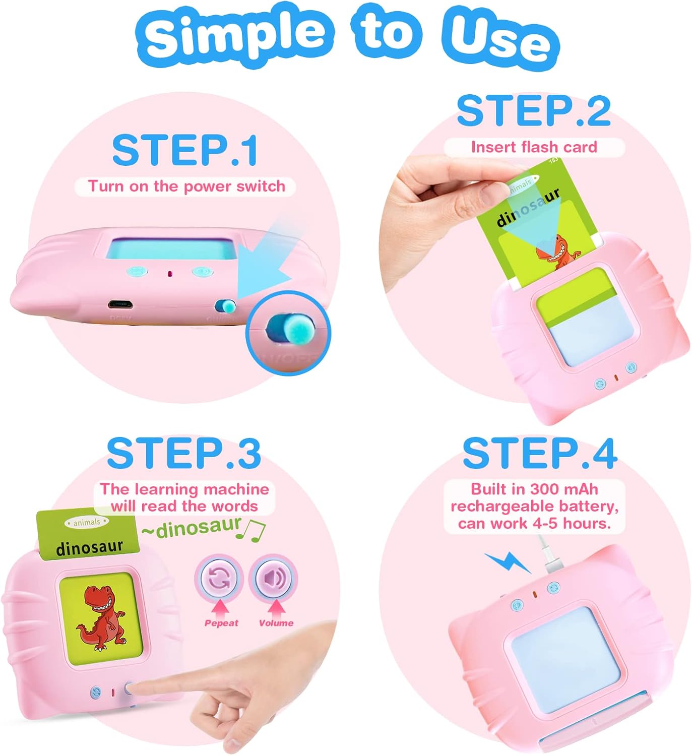 TimingSXD 161 Cards Spanish Flash Cards for Kids,Bilingual Flash Cards for Toddler/Beginning - ABC,Numbers,Colors,Shapes Español/English Talking Flash Cards for Preschool,Kindergarten,Ages 1-8