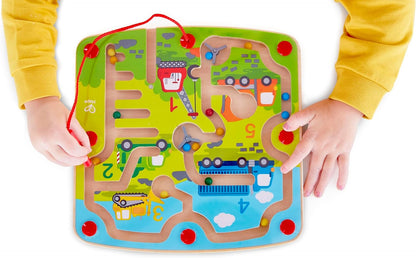 Hape Wooden Construction & Number Magnetic Maze