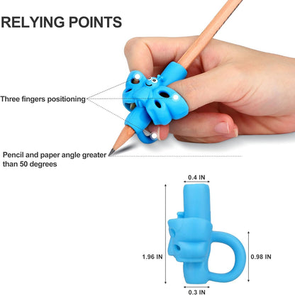 KOABBIT Pencil gripper kids/toddler handwriting aid tools for beginners,Pencil Holder for preschooler 2-4 Years learning to Write for Children's Training Pen Holding Posture Correction Tools(3 PACK)