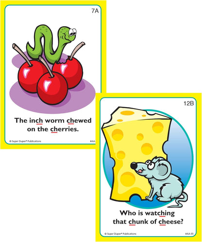 Super Duper Publications | Say and Do® Action Articulation CH Sounds Fun Deck | Vocabulary and Language Development Flash Cards | Educational Learning Materials for Children