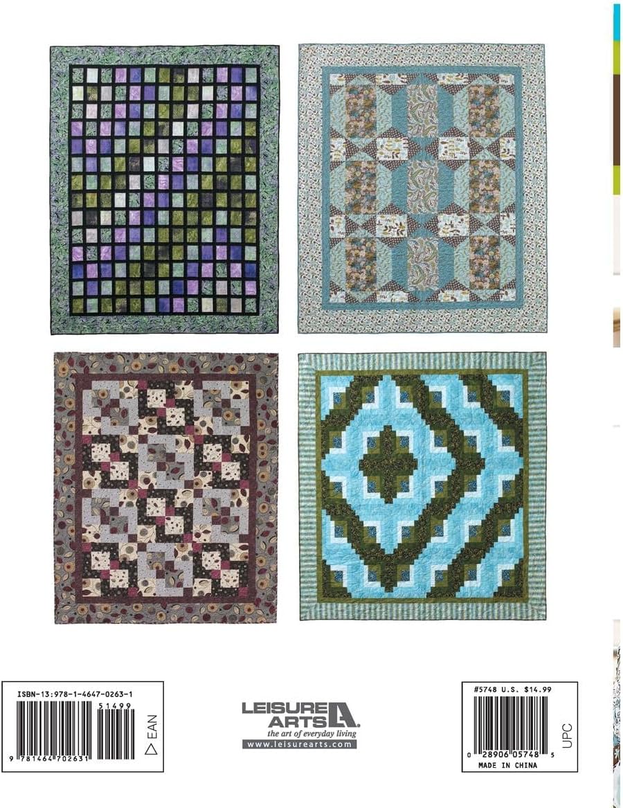 Leisure Arts Dynamic Quilts Designs Made Simple Book, Modern Quilt Patterns, Using Diamonds, Squares and Rectangles, with Step by Step Piecing Instructions