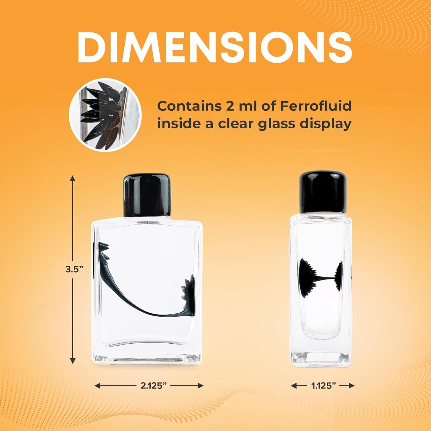 Magnetic Ferrofluid Science Education Kit – Liquid Dynamics Visualizer for STEM Demonstration – Includes 2ml Sealed Ferrofluid Bottle and Precision Neodymium Magnets