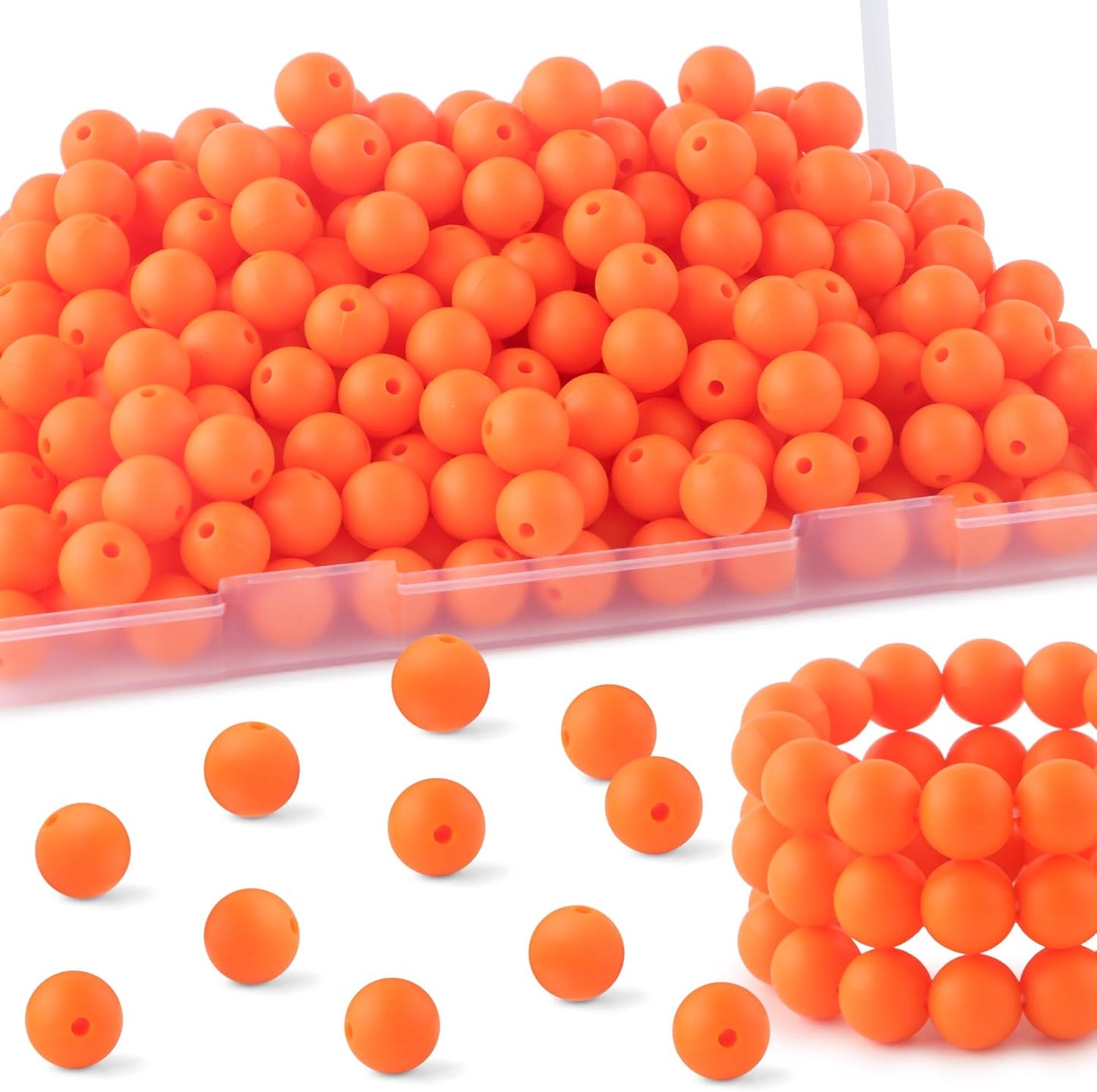 65Pcs 19mm Silicone Beads for Keychain Making Bracelet Necklace, Bulk Round Silicone Beads for Pens（Christmas Green） - Colors A