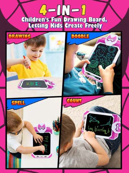LCD Writing Tablet for Kids 10 Inch Bat Hero for Toddler 3 4 5 6 7 8 - Paint, Doodle Board, Drawing Pad - Travel Toys, Road Trip Car Activities, Birthday Christmas Gift Boys & Man