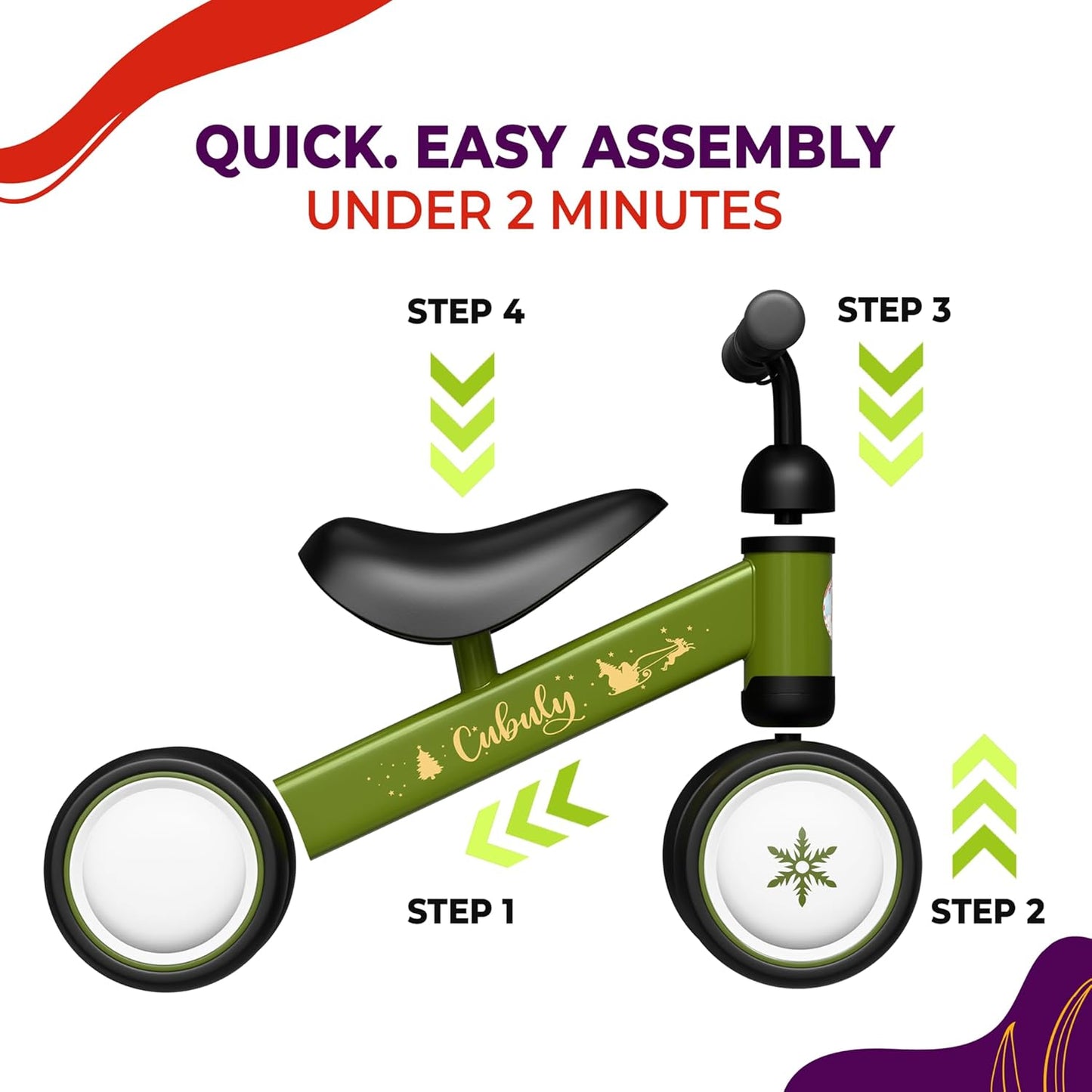 Baby Balance Bike for 1-3 Year – First Birthday Boy Girl Gifts 12-36 Month Mini Bike|Colorful Lighting Wheels|Ride on Toys |Toddler Balance Bike 1-3 Indoor/Outdoor Bike