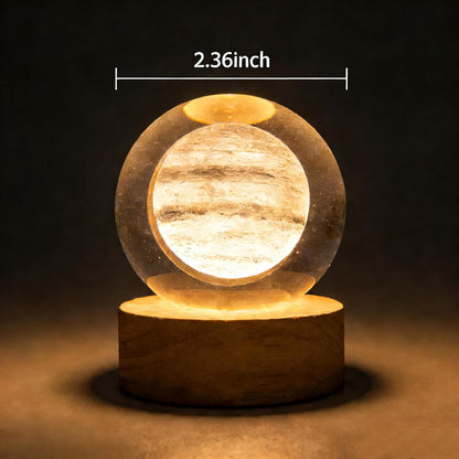 3D Solar System Crystal Ball, 2.4in Universe Gifts Decorative Quartz Glass Ball, Space Laser Engraved Model Astronomy Decor, Physics Display Sculpture Home Decor Crafts for Friends Mom Women Boys