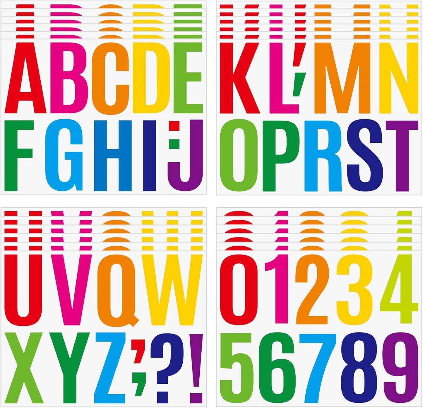 480 Pcs Waterproof 3" Vinyl Alphabet & Number Stickers - Self-Adhesive for Mailboxes, Windows, Doors, Signs, Vehicles & More, Black