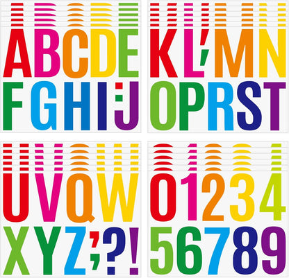 480 Pcs Waterproof 3" Vinyl Alphabet & Number Stickers - Self-Adhesive for Mailboxes, Windows, Doors, Signs, Vehicles & More, Black
