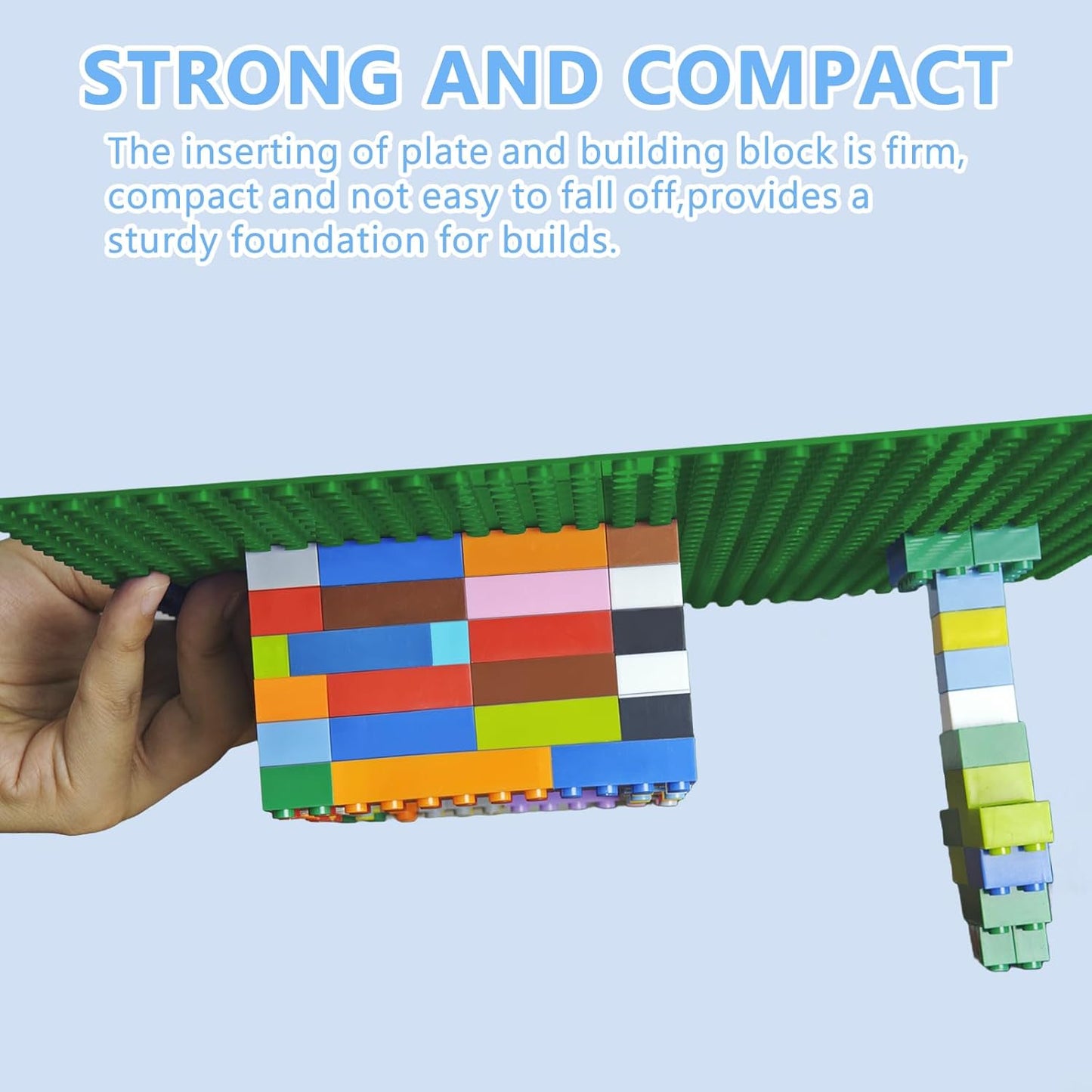 10"x10" Pack of 6 Classic Building Baseplates,Building Toy Base Boards to Build On, Brick Toy Builders Mat Compatiable with All Major Brands and Activity Table-Base plate for DIY Play (Gray)