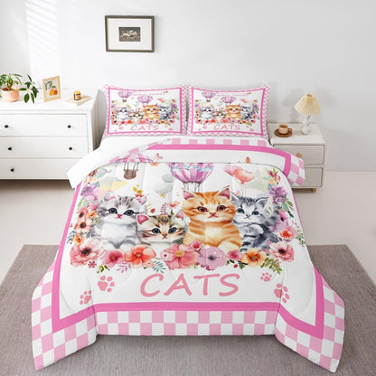 Castle Fairy Drum Kit Comforter Set,Musical Instruments Bedding Set for Kids Girls Women,Adults Rock Music Comforter,Neon Lighting Quilted Duvet Set Bedroom Collection Twin Size 2Pcs