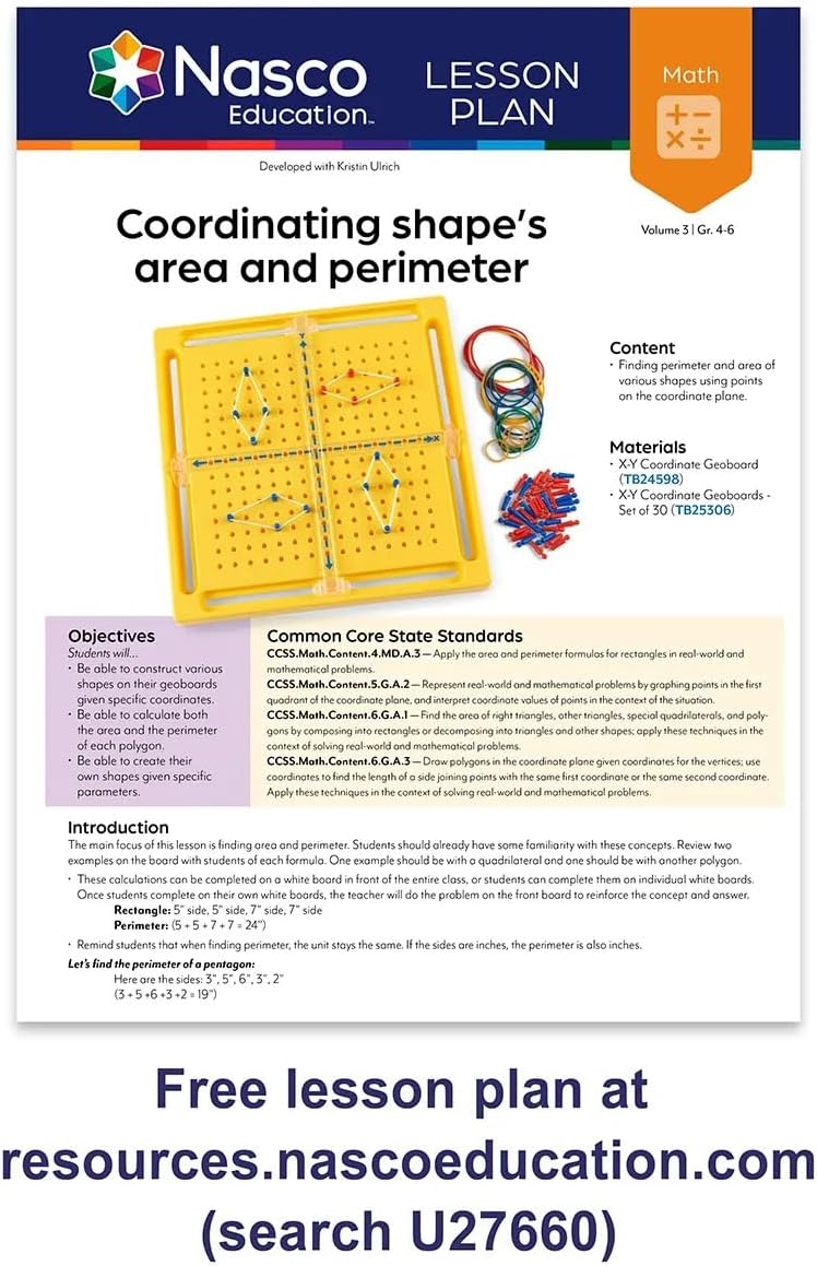 Nasco X-Y Coordinate Geoboard Classroom Set